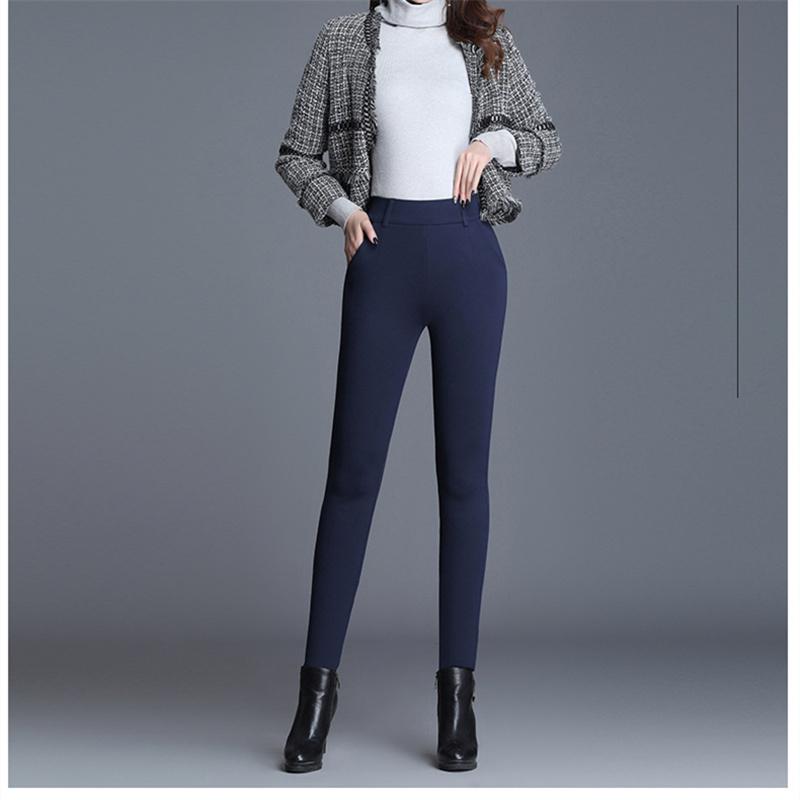 2022 Winter Women's Pants Classic Vintage High Waist Fashion Skinny Leggings Pencil Pants Stretch Trousers Femme Casual Legging
