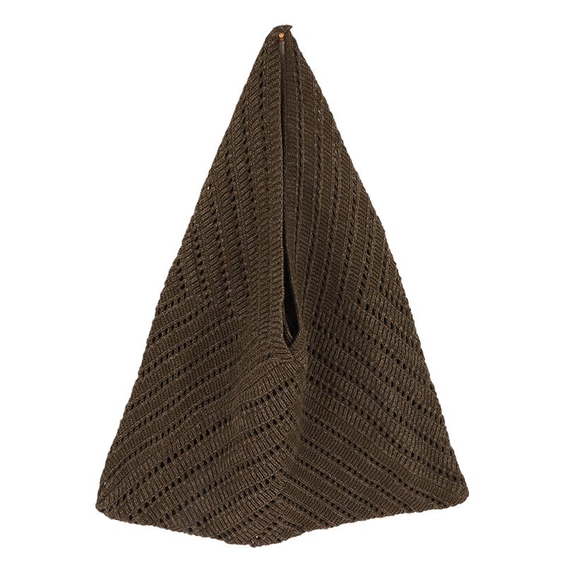 Artistic Style Colorful Knitted Bag Fashionable Casual Shoulder Bag Large Capacity Fresh Commuter Tote Bags For Women Gift