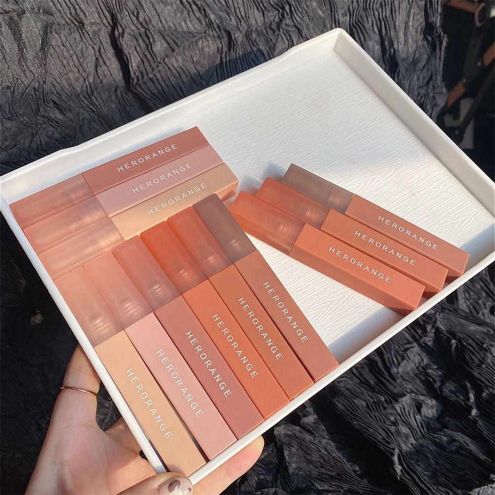 Non-stick Cup Mud Matte Velvet Mist Lipstick Waterproof Pseudo Natural Lip Gloss Color Development Long-lasting