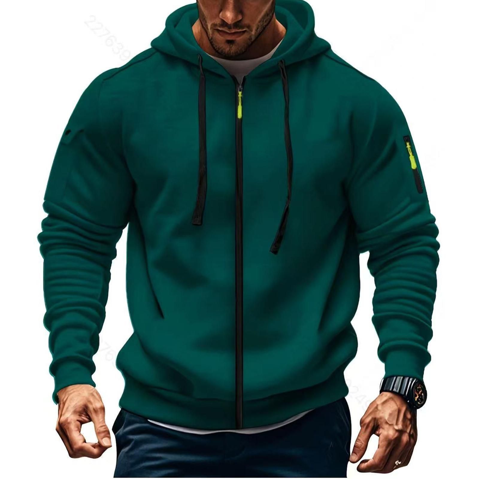 

Спортивный костюм с капюшоном, унисекс, одежда для бега, пуловер с длинными рукавами, толстовка с капюшоном L армия зеленый