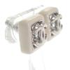 Chanel Pierce White Metal Women