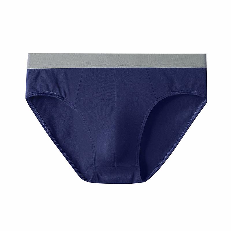 Large Size Men Spring and Summer New Pure Color Cotton Comfortable No Mark Flat Angle Underwear