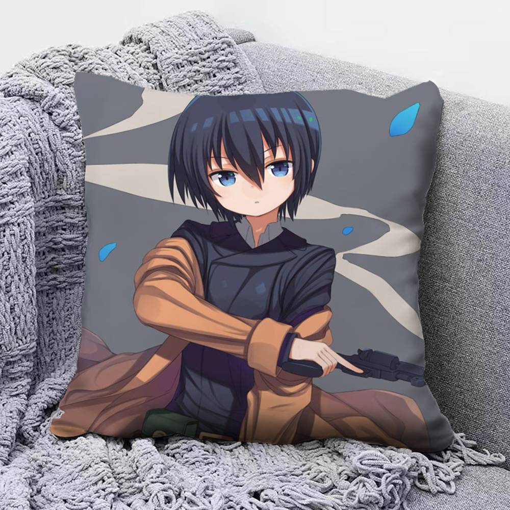 Anime Kino no Tabi the Beautiful World Pillow Covers Home Sofa Cushion Covers and Aecorative Custom
