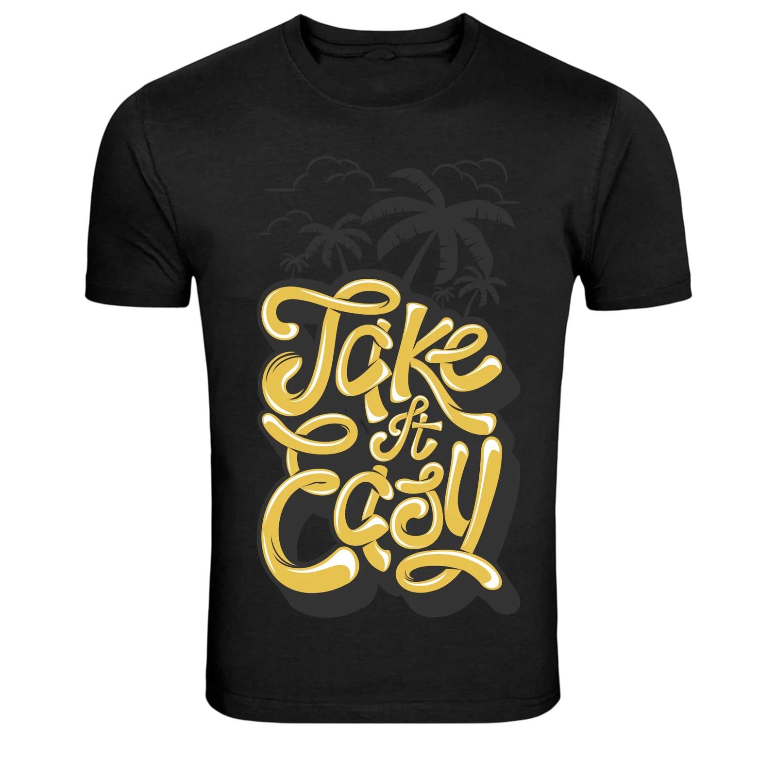Take It Cool Beach Vacation Typography Graphic T-Shirt XL