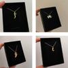 Kinitial Simple Laser Engraving Stainless Steel A-Z  Initial Pendant Necklace Fashion Jewelry Collier Women's Commemorative Gift