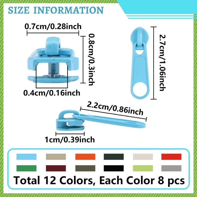 Zippers Repair Kits #3 #5 Sewing Zippers Nylon Coil Zippers for DIY Sewing Craft Clothes Bag Purse Making Supplies