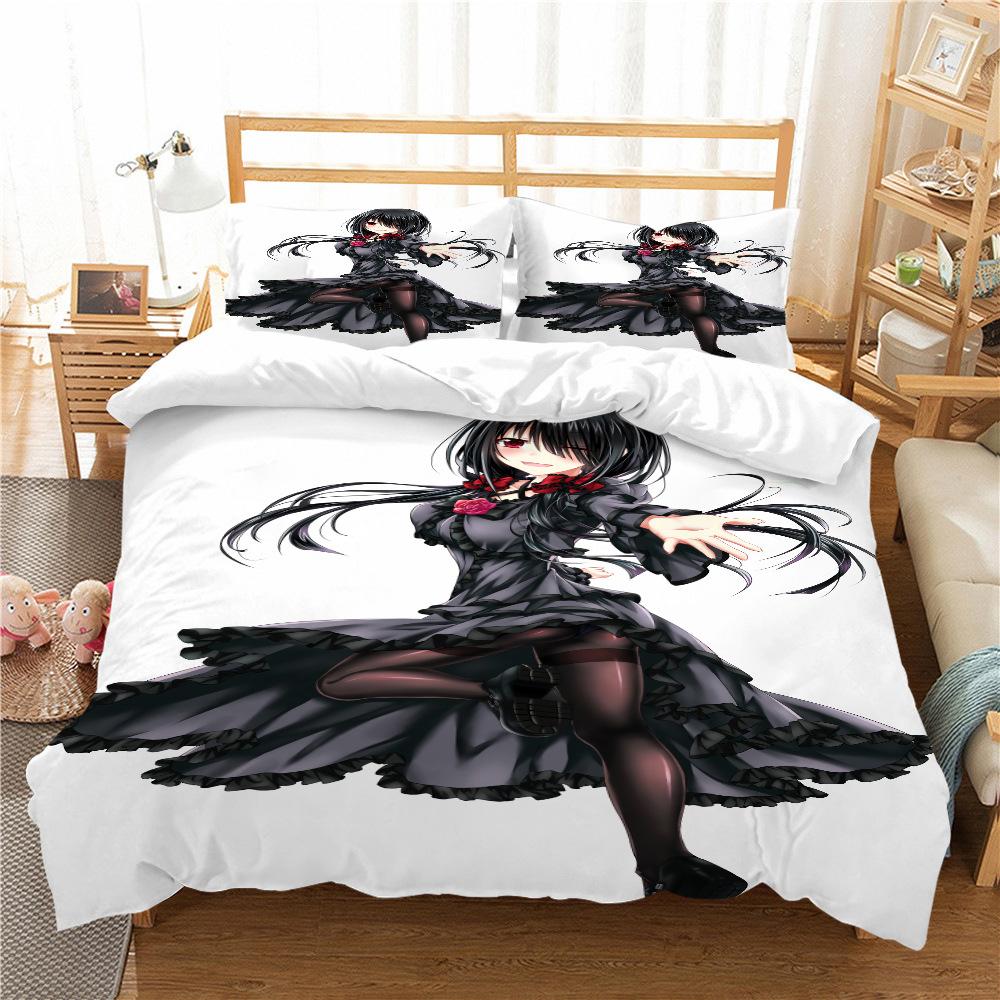 

Токисаки Куруми Постельное белье Двух- Трехпредметное Аниме Цифровая печать Полиэстер EU single 135*200