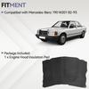 Front Hood Sound Insulation Pad Thermal Heat Black Mat Anti-noise Pad Soundproof Accessories For Mercedes Benz W201 Heat Shields 2