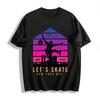 New York NYC Street Skateboarding Graphic Tee Retro Casual Top Pure Cotton T-shirt