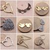 Big Heart Shaped Charms Pendant For Bracelet Necklace Jewelry Making Craft Findings