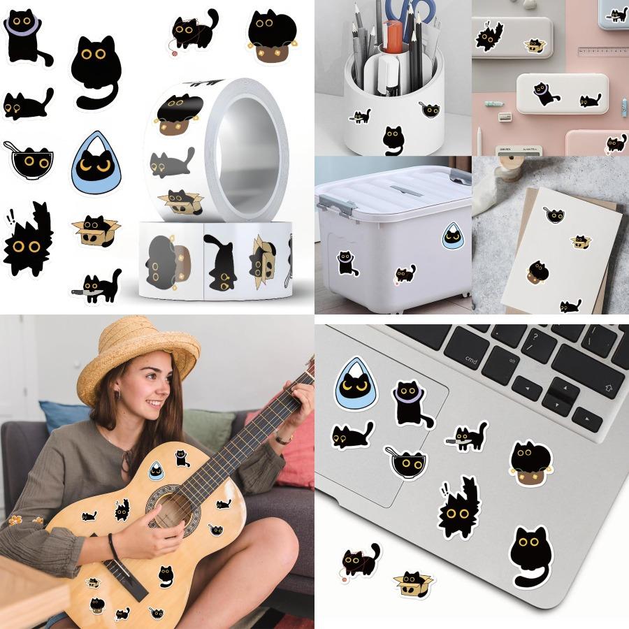 

500 PCS Cute Cat Stickers - Adhesive Cartoon Decals for Water Bottle Laptop Scrapbook Journal Card Envelope - Bulk Office Suppl United States
