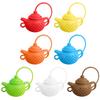 Teapot Shape Tea Infuser Reusable Silicone Tea Filter with Long Handle Tea Steeper for Loose Leaf Tea Spices and Seasonings