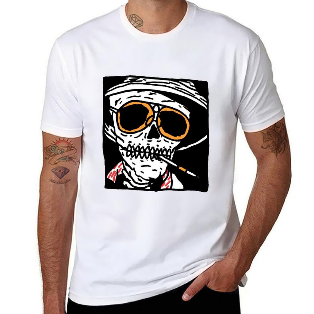 T-shirt Crâne Fear And Loathing Taille L Coton Doux