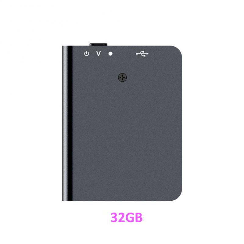 Ultra-Thin Professional Sound Digtal Recorder 32GB Portable Mini Voice Activated Dictaphone HD Noise Reduce Recording MP3 PlayerA