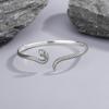 Retro Vintage Snake Bangle 925 Sterling Silver Jewelry Green-Eyed Stone Personality Animal Opening Bracelets TYB641