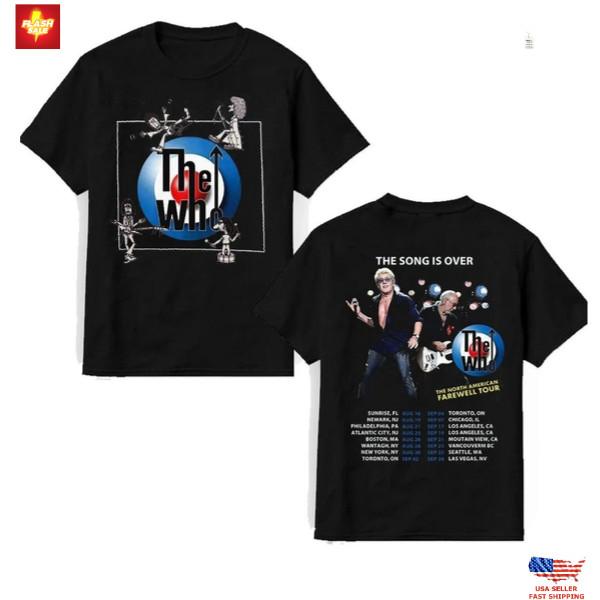 The Who Farewell Tour 2025 T-Shirt The Song Is Over North American Concert Fan Unisex T-Shirt XL