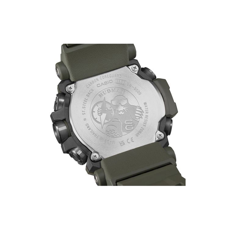 Casio 200 Meter Water Resistant Quartz Movement Rubber Plastic Strap Watch Men Watches Black GW-9500-3JF