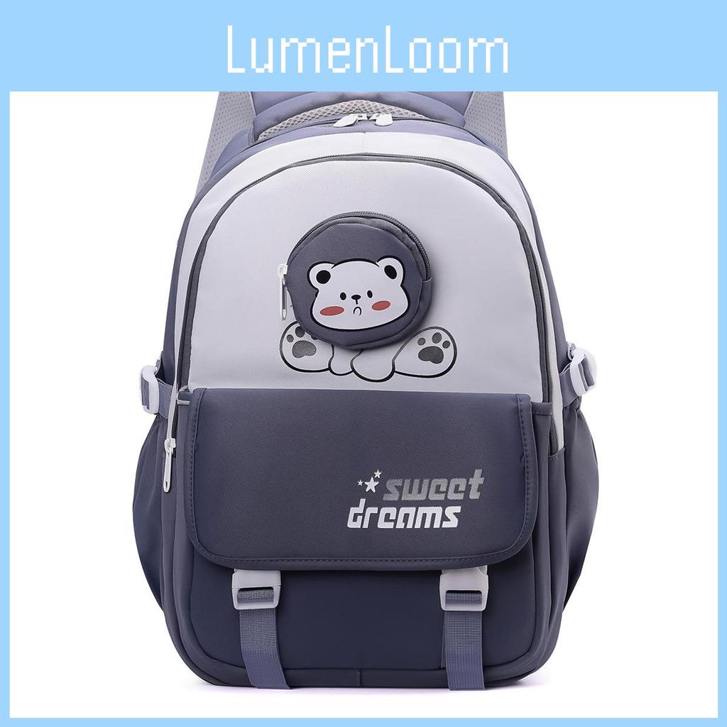 Casual Contrasting Color Backpack With Bear And Letter Print Design Daily For
