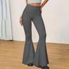 Pantaloni a zampa vita alta da donna, vestibilità slim, elasticizzati, per yoga, casual, a gamba larga, a campana, per l'uso quotidiano