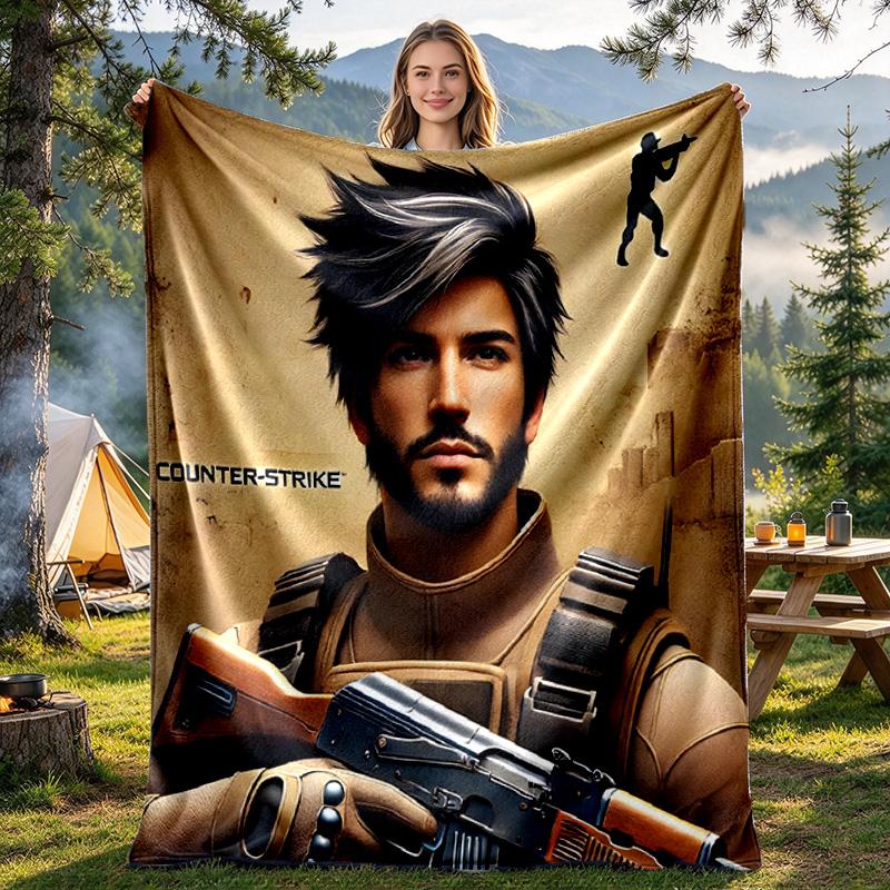 Counter Strike Print Blanket - Soft & Comfortable, for Bedroom, Travel, Sofa, Home Decoration - Birthday Christmas Gift for Friend