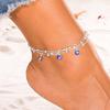 European and American Fashion Simple Turkish Blue Eye Personalized Foot Accessories Women, Multi-layer Copper Bead Chain Devil's Eye Anklet