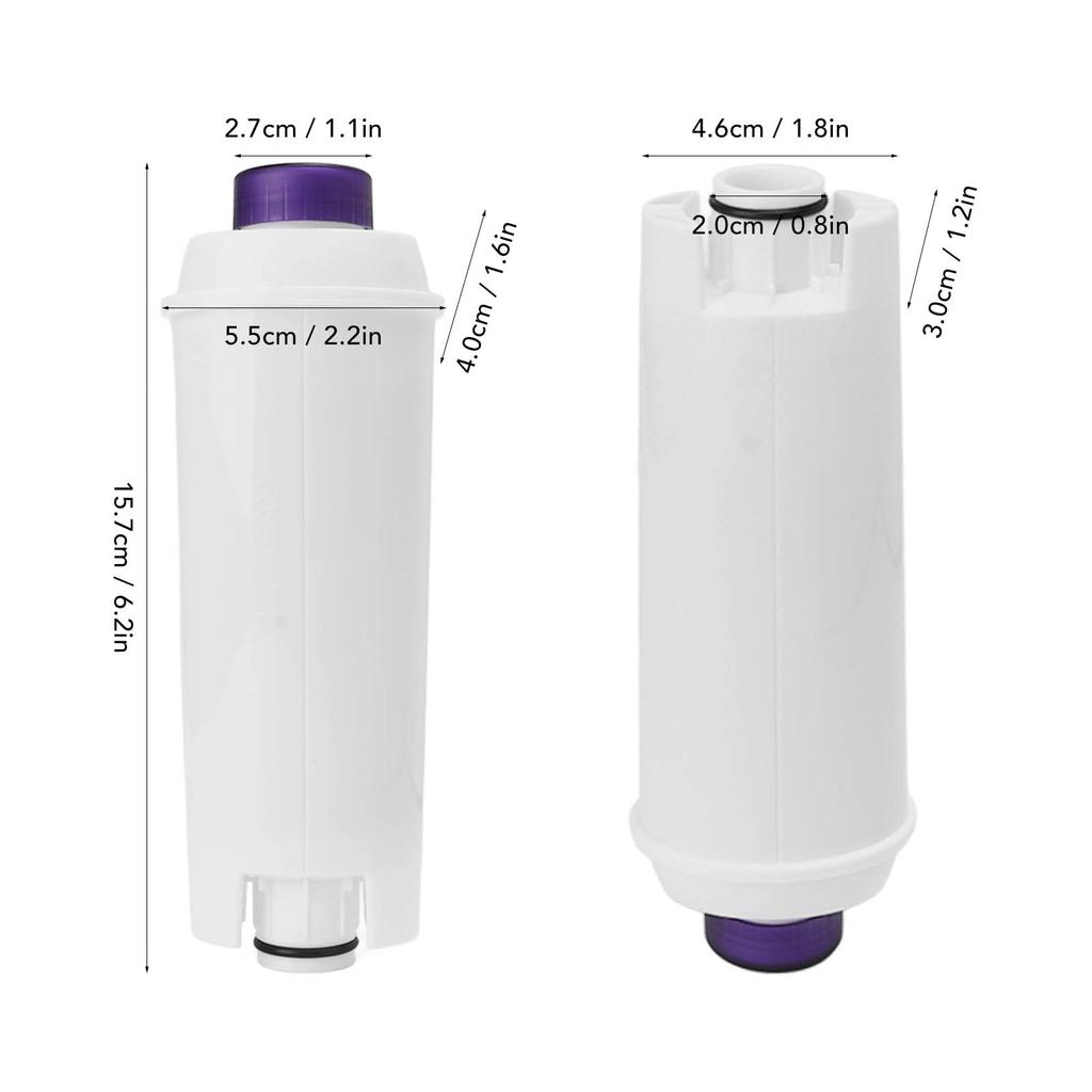 DeLonghi Coffee Machine Filter DLSC002 3pcs Coffee Machine Water Filter Replacement ABS Material Improved Performance Durability