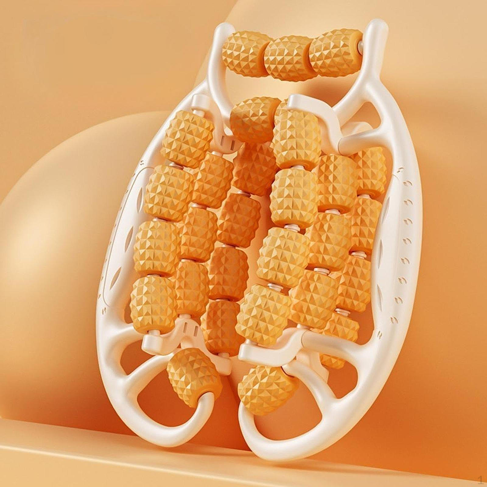 

Массажер для ног с роликом, 29-точечный зажим, массажный инструмент для фитнеса, бодибилдинга и спорта оранжевый