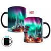 New Aurora Borealis Northern Lights Temperature Sensing Mug Color Changing Mug Ceramic Coffee Mug Water Mug