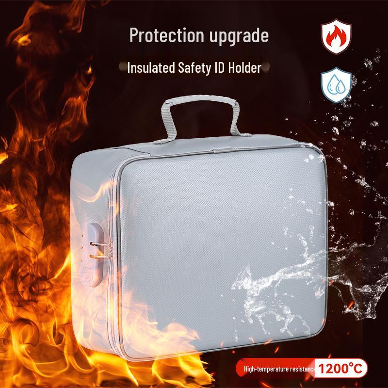 Fireproof & Waterproof Large-Capacity Document Storage Bag