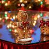 Yousheng Christmas Gingerbread Man Night Light Battery Powered Resin Cookie Man Decoration Lamp Home Office Bedroom Kids Room Holiday Party Ornament