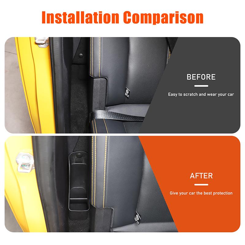For Ford Ranger 2023-2025 ABS Car Rear Seat Side Storage Box Umbrella Organizer Tray Trim Car Interior Accessories