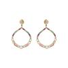 Luxenter Sterling Silver 925 Earrings with Emerald Zirconias Finished In 18k Yellow Gold - Gwane