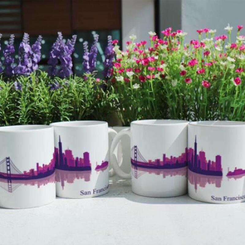 td872-Design Mug 4-piece-Travel to San Francisco, USA