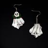 Acrylic Halloween Ghost Earrings - Cute and Simple Cartoon Design for Christmas