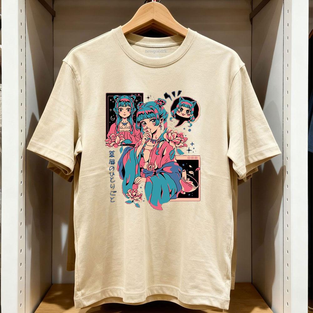 Funny Maomao The Apothecary Diaries Cartoon Tshirt Anime Women Unisex Vintage Graphic T Shirts Cotton Oneck Adult Tops Tee