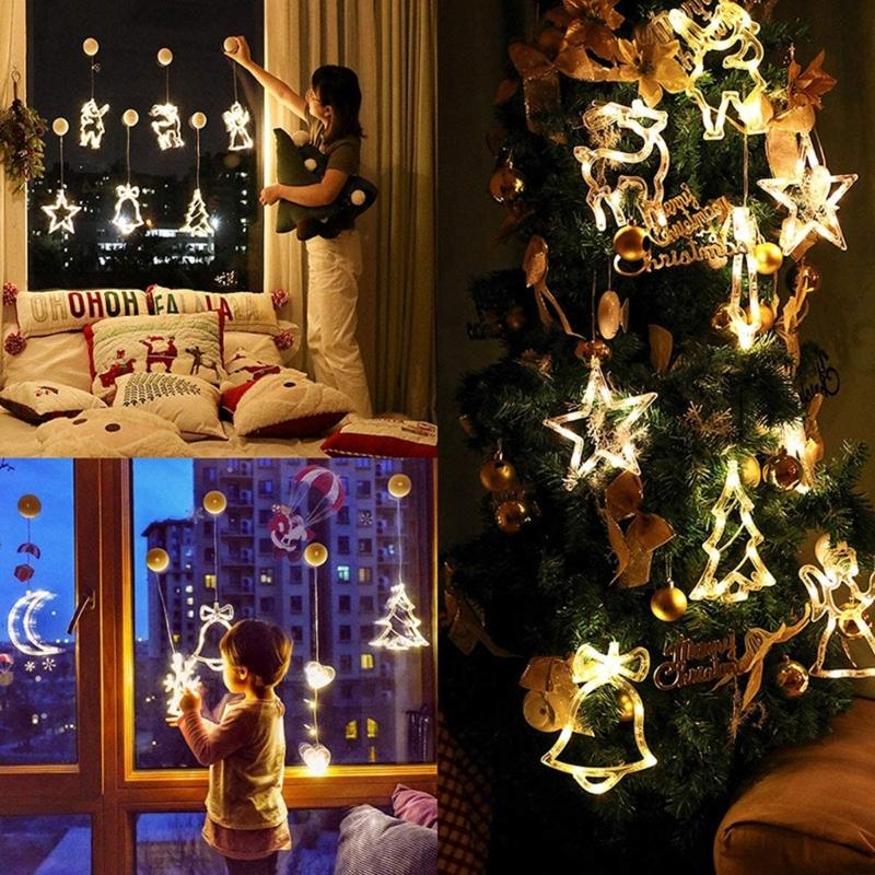Christmas Sucker Light Hanging Led Lamp Battery Powered Festival Backdgroun