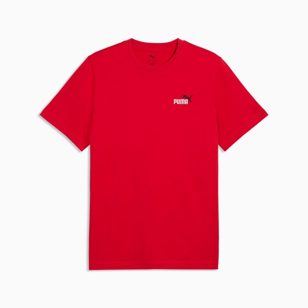 Men' T-shirt Puma Ess 2 Color Small No. 1 Logo Red 68471711 R