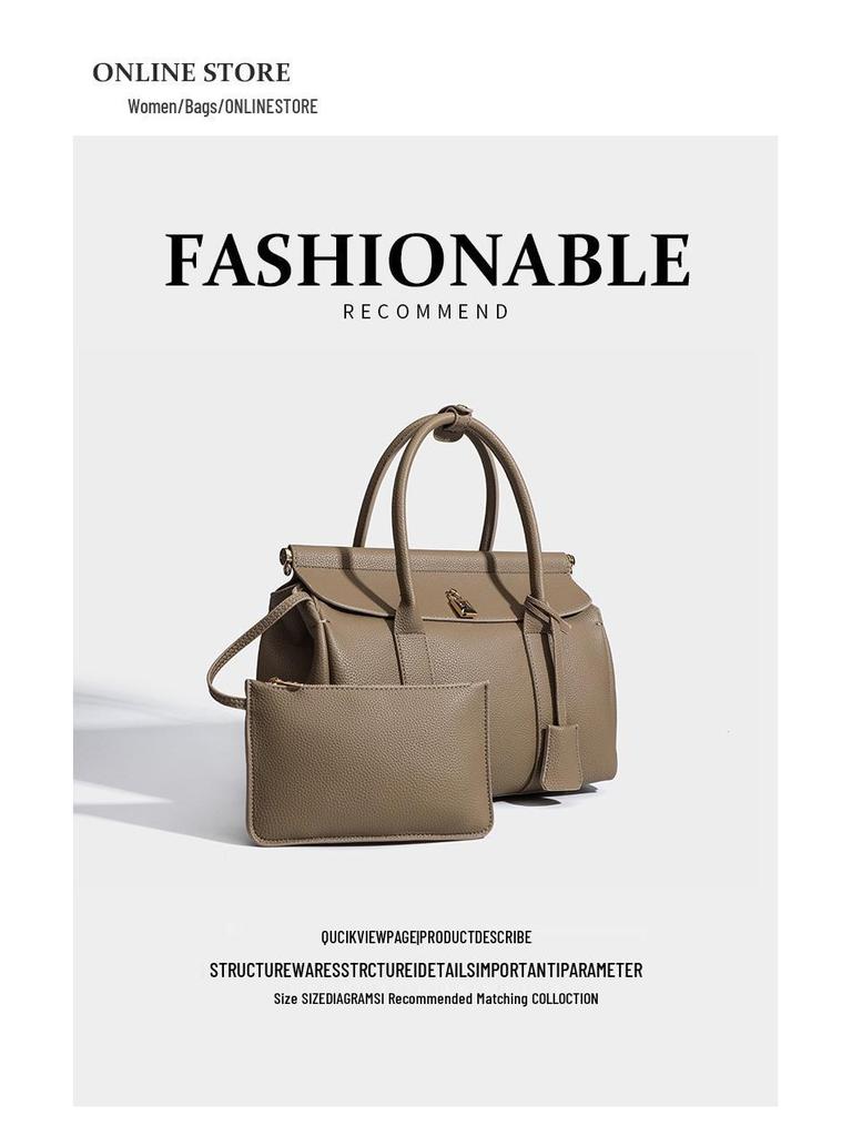 DSGUTWO 2025 Large Capacity Crossbody Travel Tote In High-Grade Grain Leather