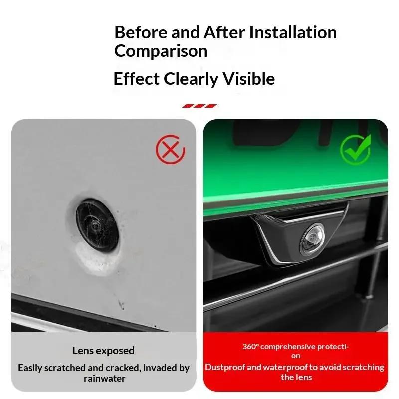 Car Rear View Backup Camera Cover, Universal 2PCS Lens Protector, 360° Full Protection, Waterproof Wear Resistant Guard