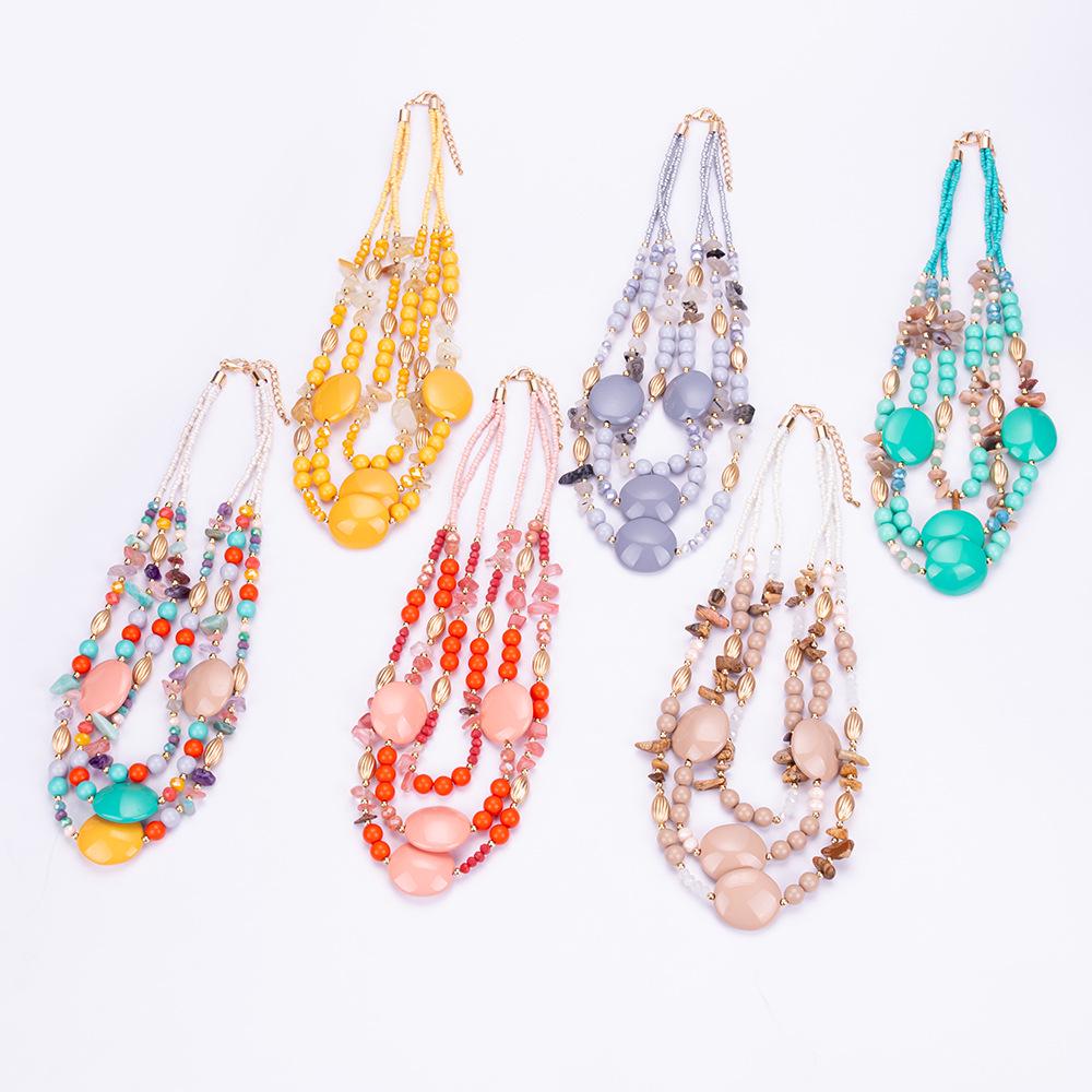 

Bohemian Style Adjustable Length Necklace and Stud Earrings Set