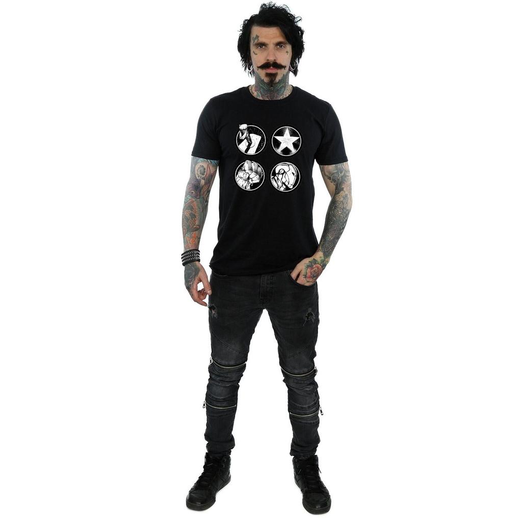 Marvel Mens Avengers Main Logos T-Shirt