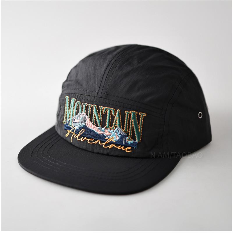 Fashion Hat five-piece letter embroidery quick-drying flat-brimmed baseball cap for men and women couples simple casual breathable versatile cap