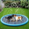 Sommer Haustier Schwimmbecken Aufblasbare Wassersprinkler Matte Spiel Kühlmatte Outdoor Interaktives Springbrunnen Spielzeug für Hunde