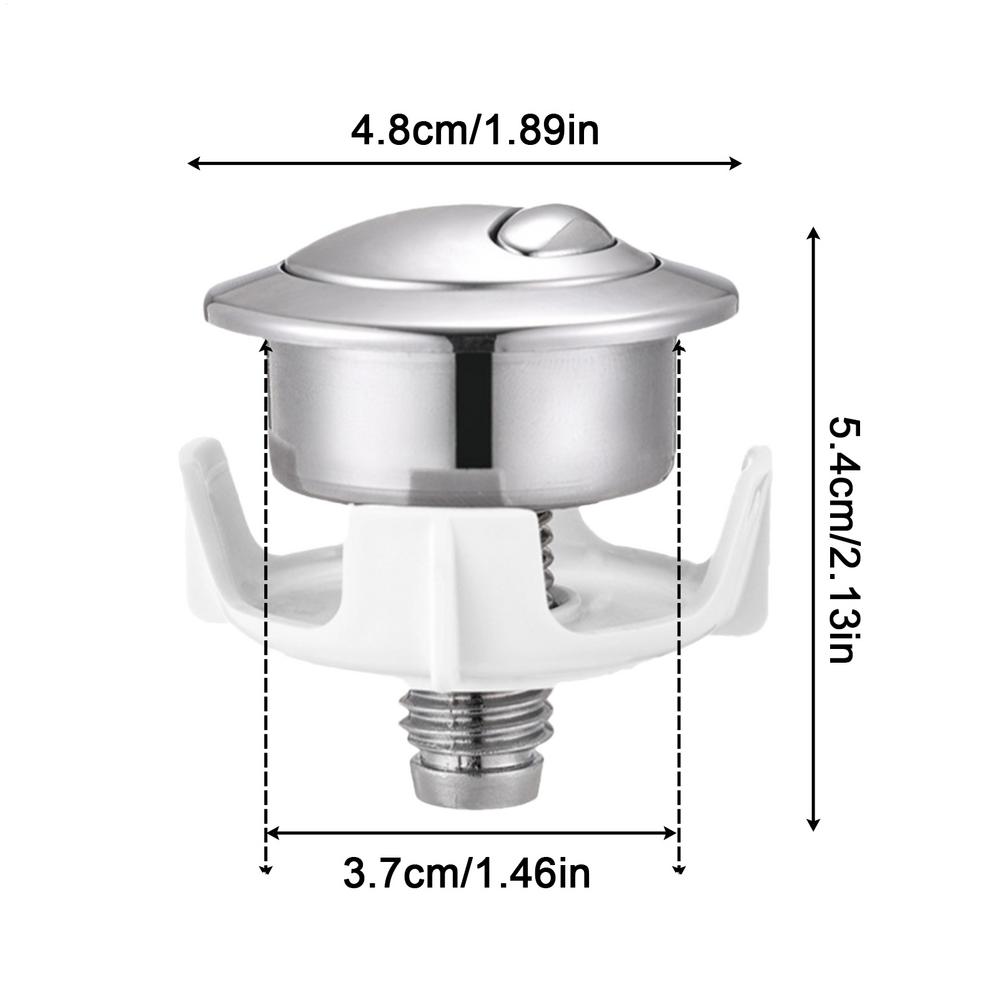 Toilet Push Button Replacement High-Performance Flusher Toilet Button Two Flush Options Tank Parts Easy Maintenance Plumbing