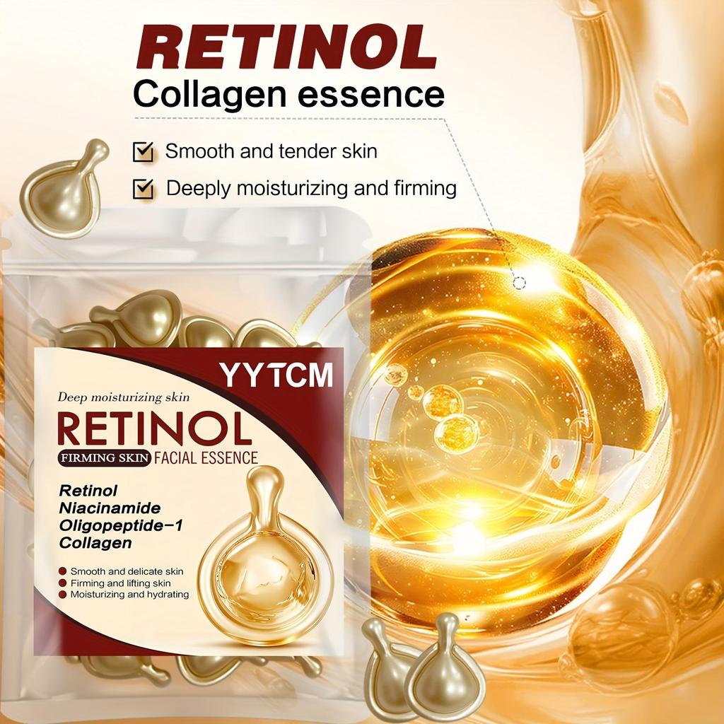 Retinol Firming Facial Moisturizing and Moisturizing essence Capsule, deep moisturizing (0.5gx30 capsules)/bag -1 bag