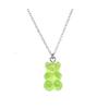 Handmade 11 Colors Candy Cartoon Bear Chokers Chain Necklaces Cute Jelly Pendant For Women&Girl Daily Jewelry Party Gifts