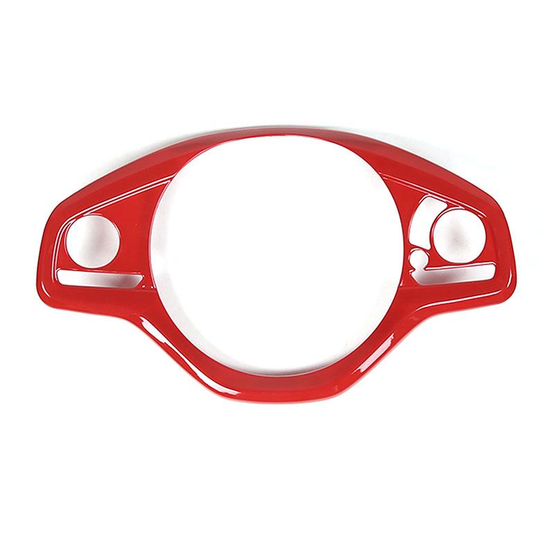ABS Carbon Fiber/Red For Honda N-BOX JF3 JF4 2017- Car Steering Wheel Button Decorative Frame Car Interior Accessories