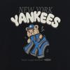 MLB New York Yankees Mega Bear Series Letter Fashion Comfortable Drop Shoulder Short Sleeve T-Shirt Unisex Tops Black 3ATSE0154-50BKS