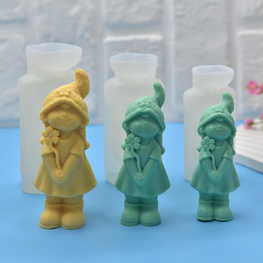 Elf Girl Cartoon Figure Ornament Silicone Mold