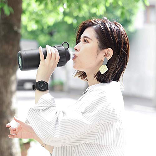 Pearl Metal BLKP Cooler Cover for 500ml and 600ml Bottles, Double Wall Vacuum Insulation, Includes Dedicated Bag, Black, Model AZ-5093